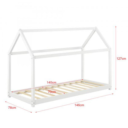 Kinderbett Netstal 70x140 cm mit Kaltschaummatratze Weiss