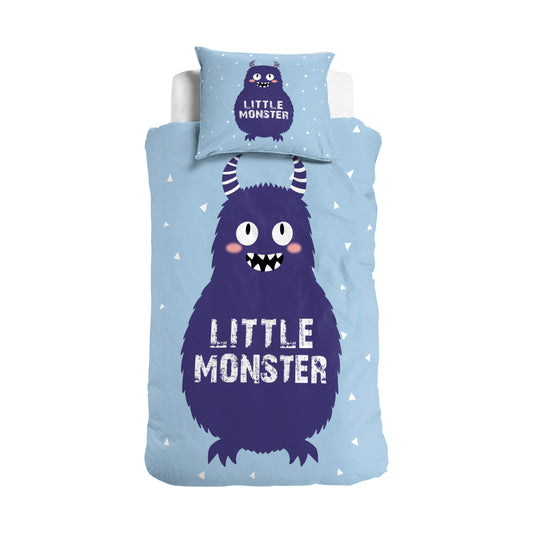 Bettbezug Little Monster blau 135 x 200 cm