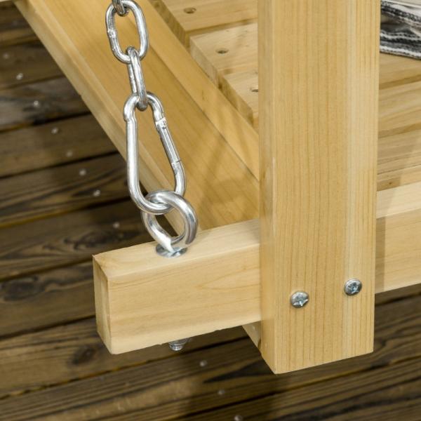 Schaukelbank mit Pergola, für 2 Personen, höhenverstellbar, Massivholzrahmen - Palo24