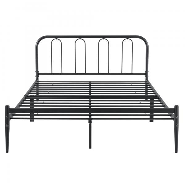 Metallbett Hanko 160x200 cm mit Kaltschaummatratze Schwarz