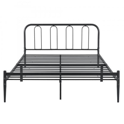 Metallbett Hanko 160x200 cm mit Kaltschaummatratze Schwarz