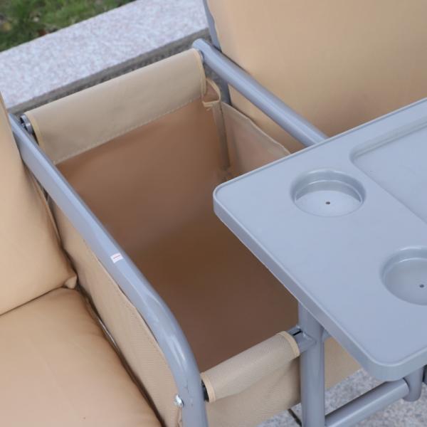 Hollywoodschaukel Gartenschaukel mit Sonnendach 2-Sitzer Beige