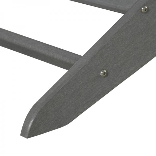 Adirondack Gartenstuhl mit Getränkehalter Gartensessel Gartenmöbel Balkonstuhl Grau Kunststoff - Palo24