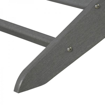 Adirondack Gartenstuhl mit Getränkehalter Gartensessel Gartenmöbel Balkonstuhl Grau Kunststoff - Palo24