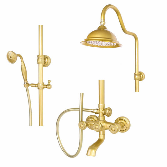 Antikmessing-Brausebatterie GLEN - Palo24