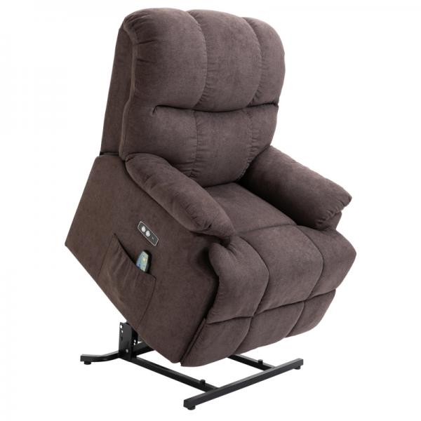 Fauteuil de massage avec fonction chauffante port USB marron