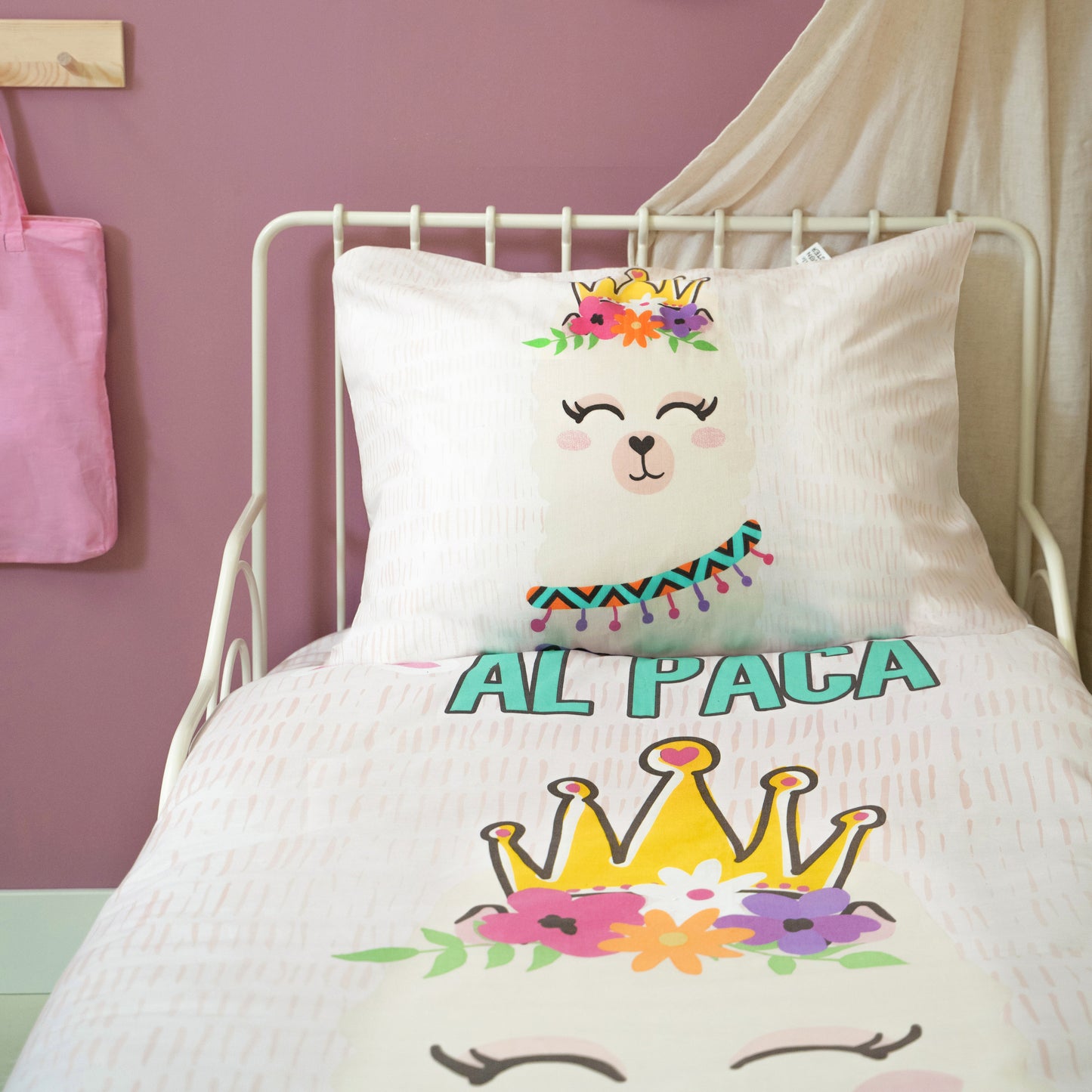 Bettbezug Princess Al Paca rosa 140 x 220 cm