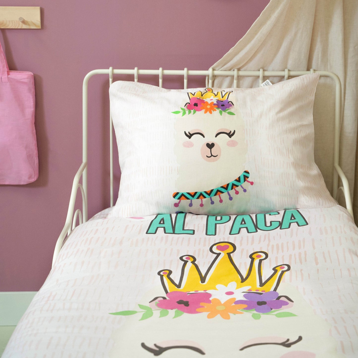 Bettbezug Princess Al Paca rosa 155 x 220 cm - Palo24