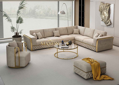 MASON Modul Ecksofa "Veluto Gold" aus Samt