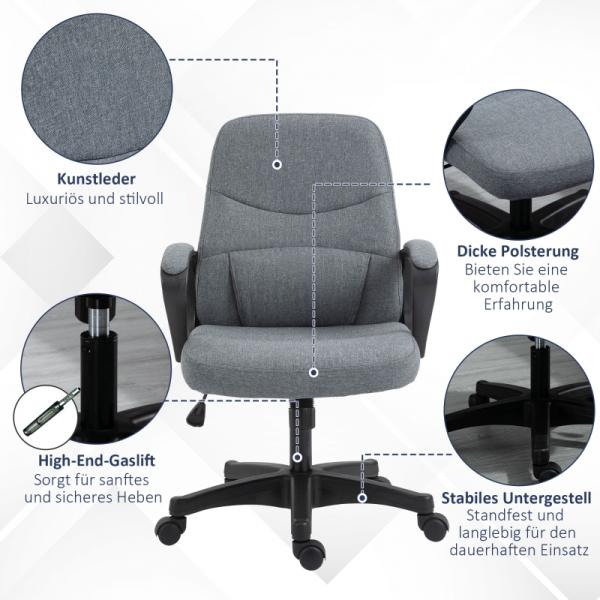 Poltrona da massaggio Executive Chair con interfaccia USB Grigio