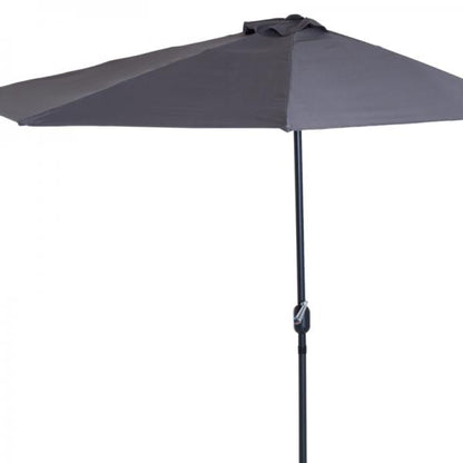 Ombrello parasole in alluminio a manovella semicircolare grigio nero