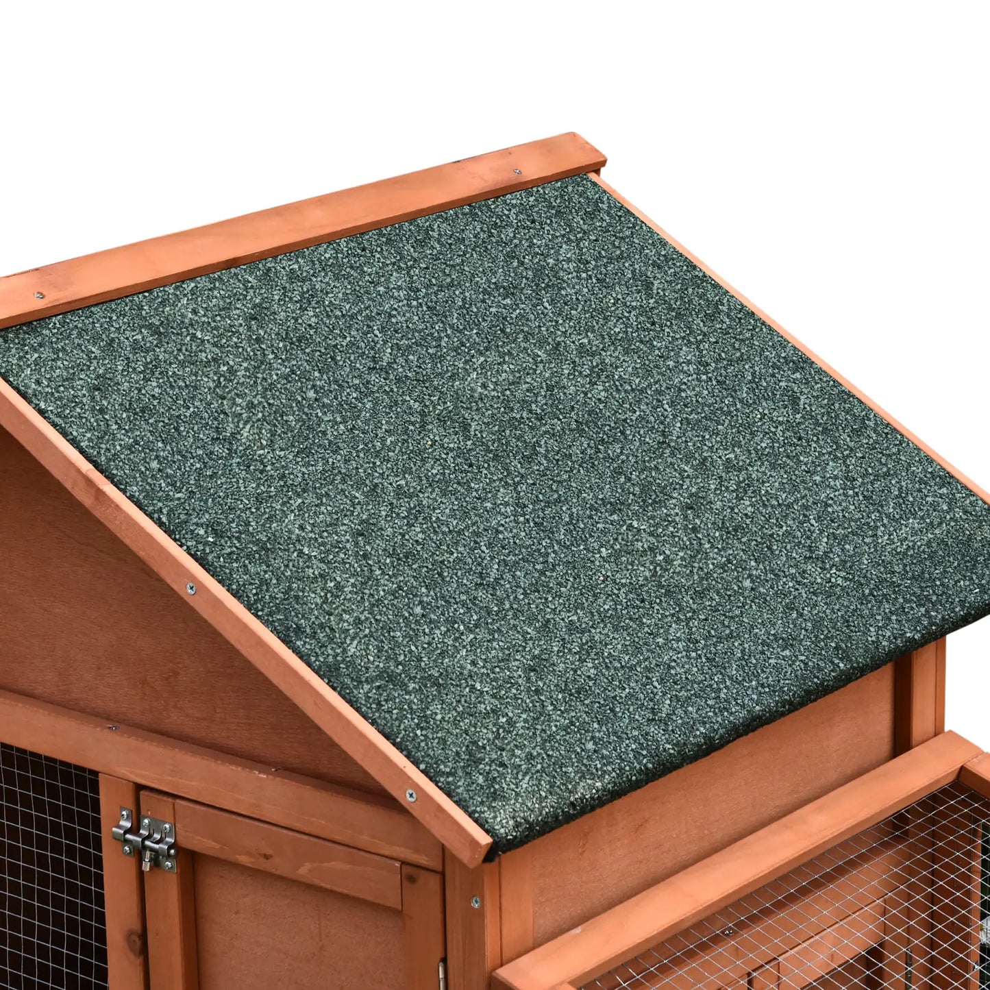 Conigliera, conigliera, gabbia per conigli a due piani, con giardino, in legno massello