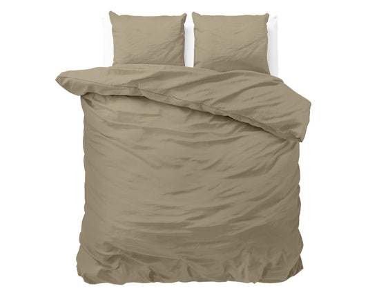 Bettbezug Satin Point Taupe 200 x 220 cm