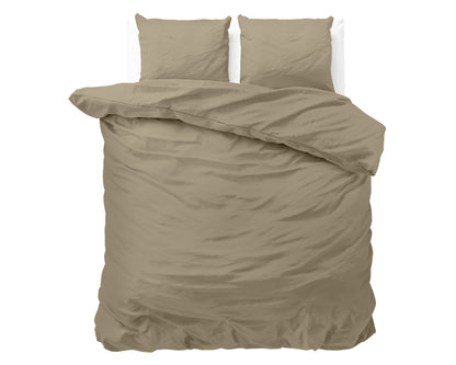 Bettbezug Satin Point Taupe 240 x 220 cm