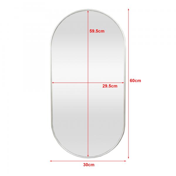 Miroir mural Picciano 30x60cm champagne argent