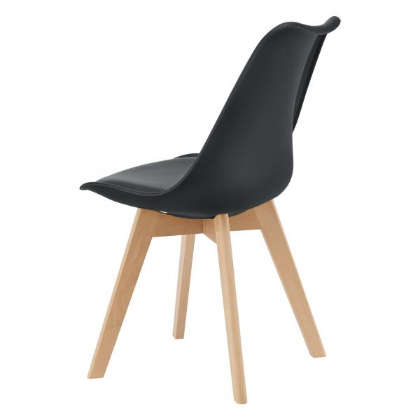 Lot de 4 chaises de salle à manger Fläten 81x49 cm noir