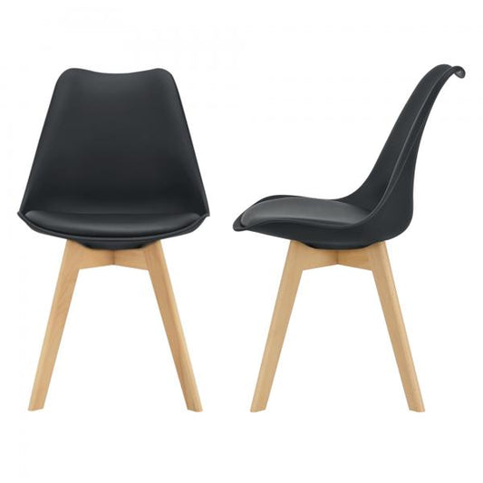 Lot de 2 chaises de salle à manger Fläten noires