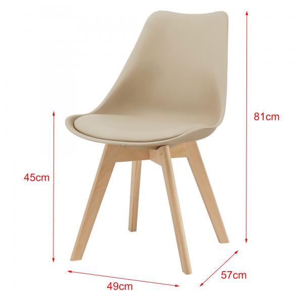 Lot de 2 chaises à manger Fläten beige