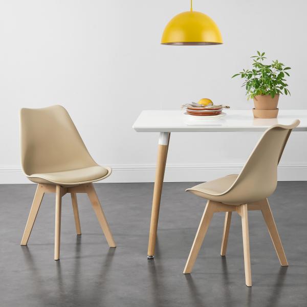 Lot de 2 chaises à manger Fläten beige