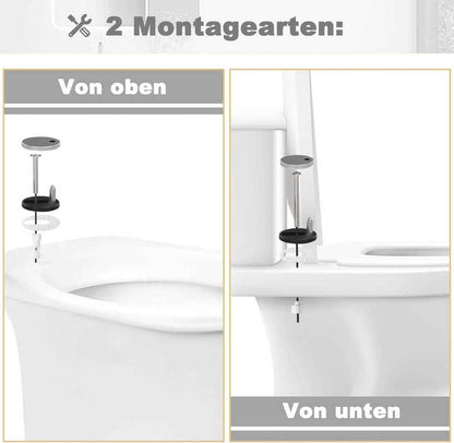 Toilettendeckel, WC Sitz mit Absenkautomatik, Klobrille, O-Form, Steinmuster