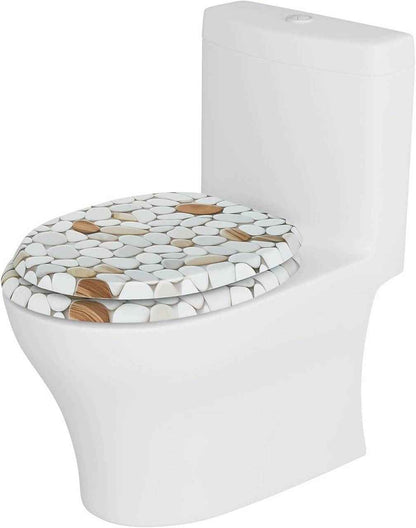 Toilettendeckel mit Absenkautomatik, WC Sitz Quick-Release, O Form, MDF