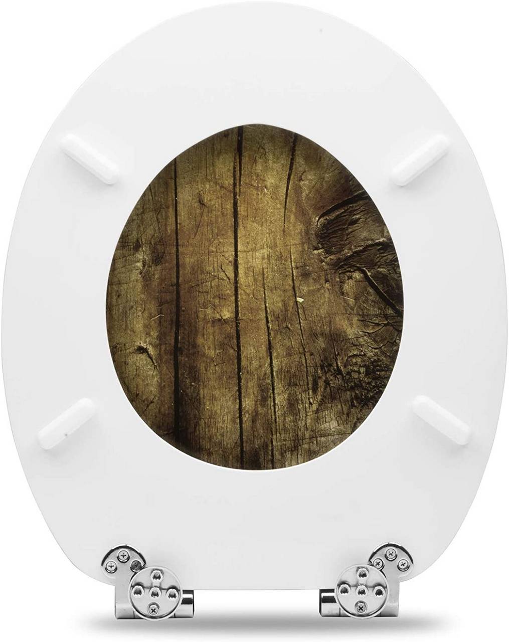 WC-Sitz mit Absenkautomatik MDF Holzkern Softclose Scharnier Old Tree - Palo24