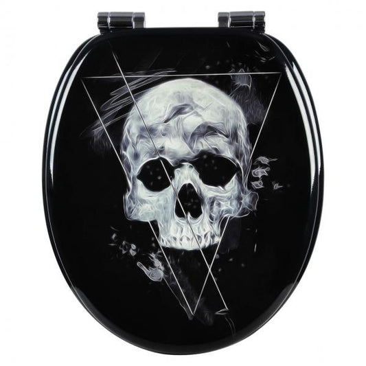 Toilettensitz MDF mit Absenkautomatik Skull Black