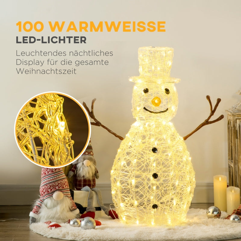 Weihnachtsbeleuchtung, Schneemann-Leuchte 100 LEDs