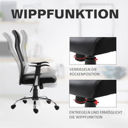 Bürostuhl Drehstuhl höhenverstellbar ergonomisch PU schwarz