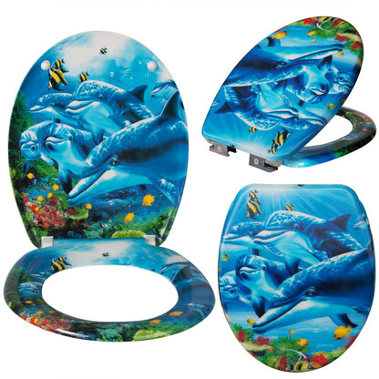 WC-Sitz Duroplast mit Absenkautomatik Delfine - Palo24