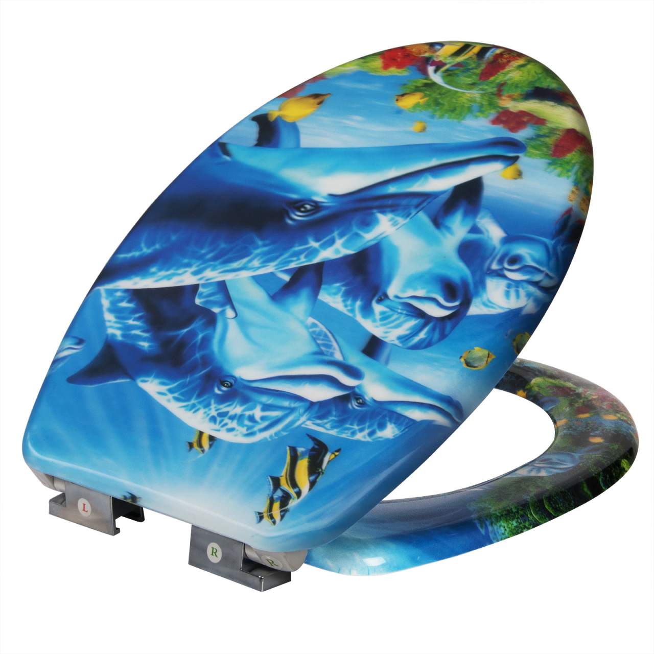 WC-Sitz Duroplast mit Absenkautomatik Delfine - Palo24