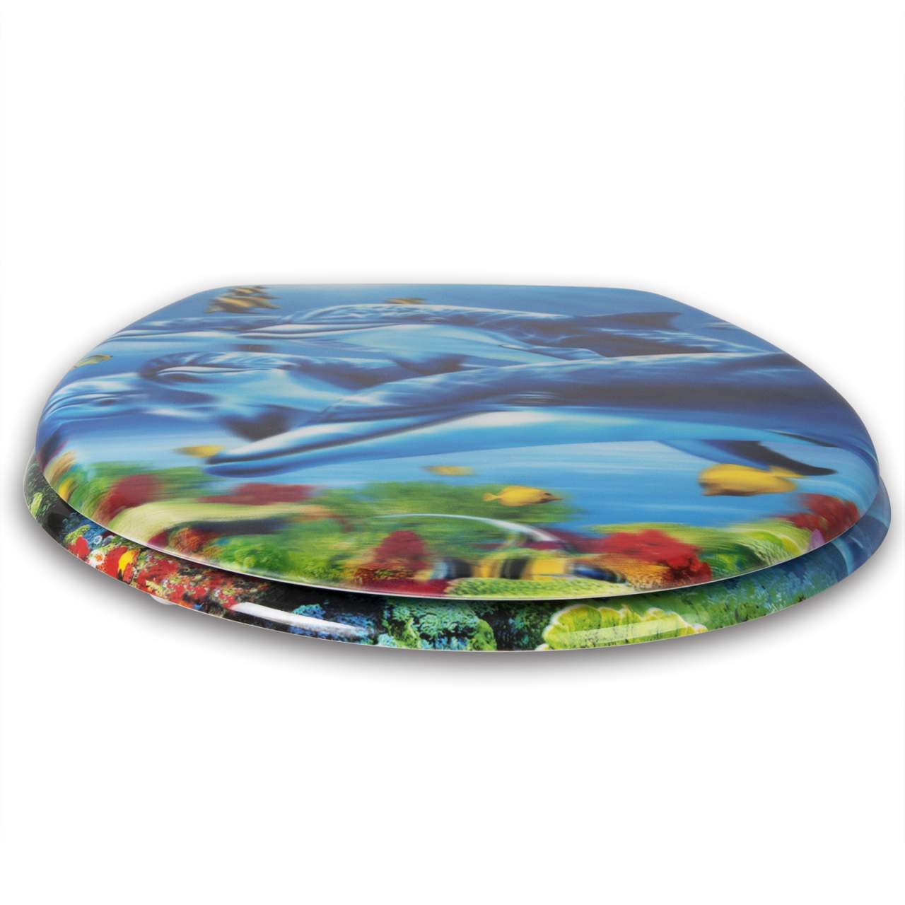 WC-Sitz Duroplast mit Absenkautomatik Delfine - Palo24