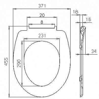 WC-Sitz Duroplast mit Absenkautomatik