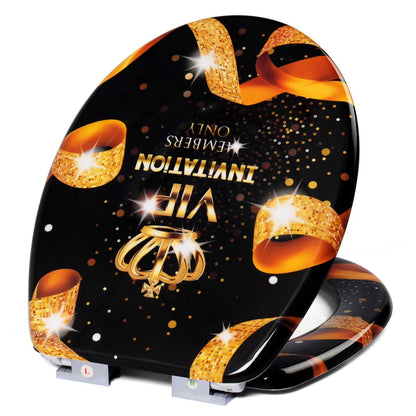 WC-Sitz Duroplast mit Absenkautomatik gold VIP - Palo24