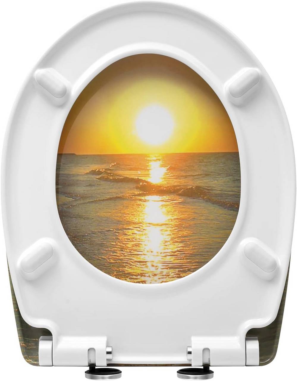 WC-Sitz Duroplast Sonnenaufgang mit Absenkautomatik und Schnellbefestigung - Palo24