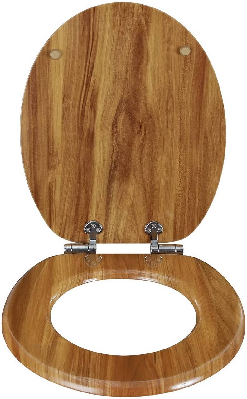 WC-Sitz MDF mit Absenkautomatik Softclose Scharnier Buche - Palo24