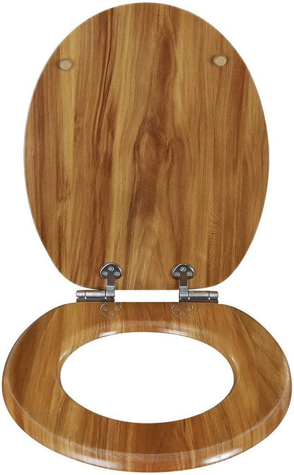 WC-Sitz MDF mit Absenkautomatik Softclose Scharnier Buche - Palo24