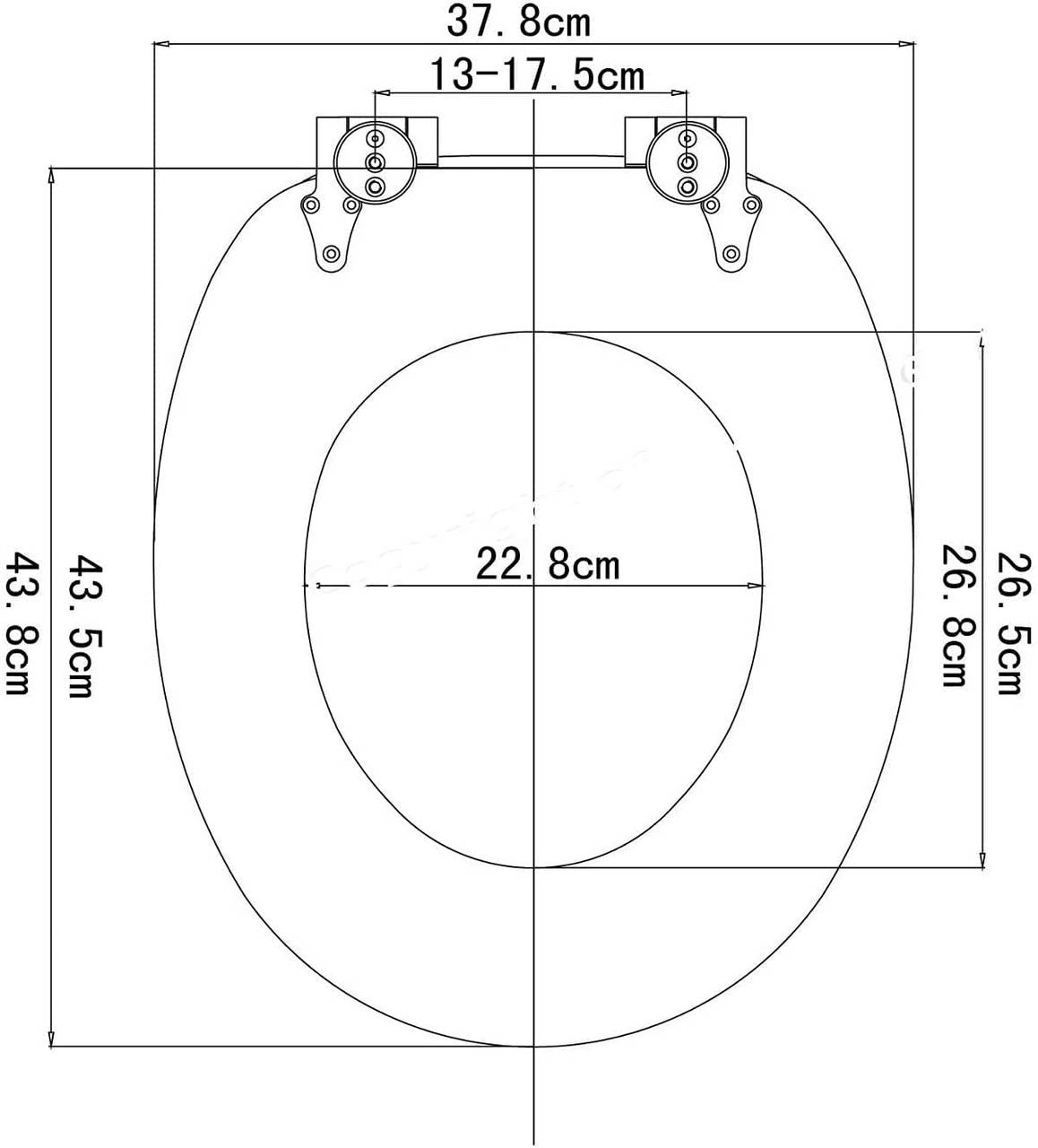 WC-Sitz MDF mit Absenkautomatik Softclose Scharnier Buche - Palo24