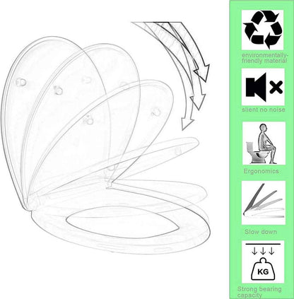 WC-Sitz MDF mit Absenkautomatik Schön Rot