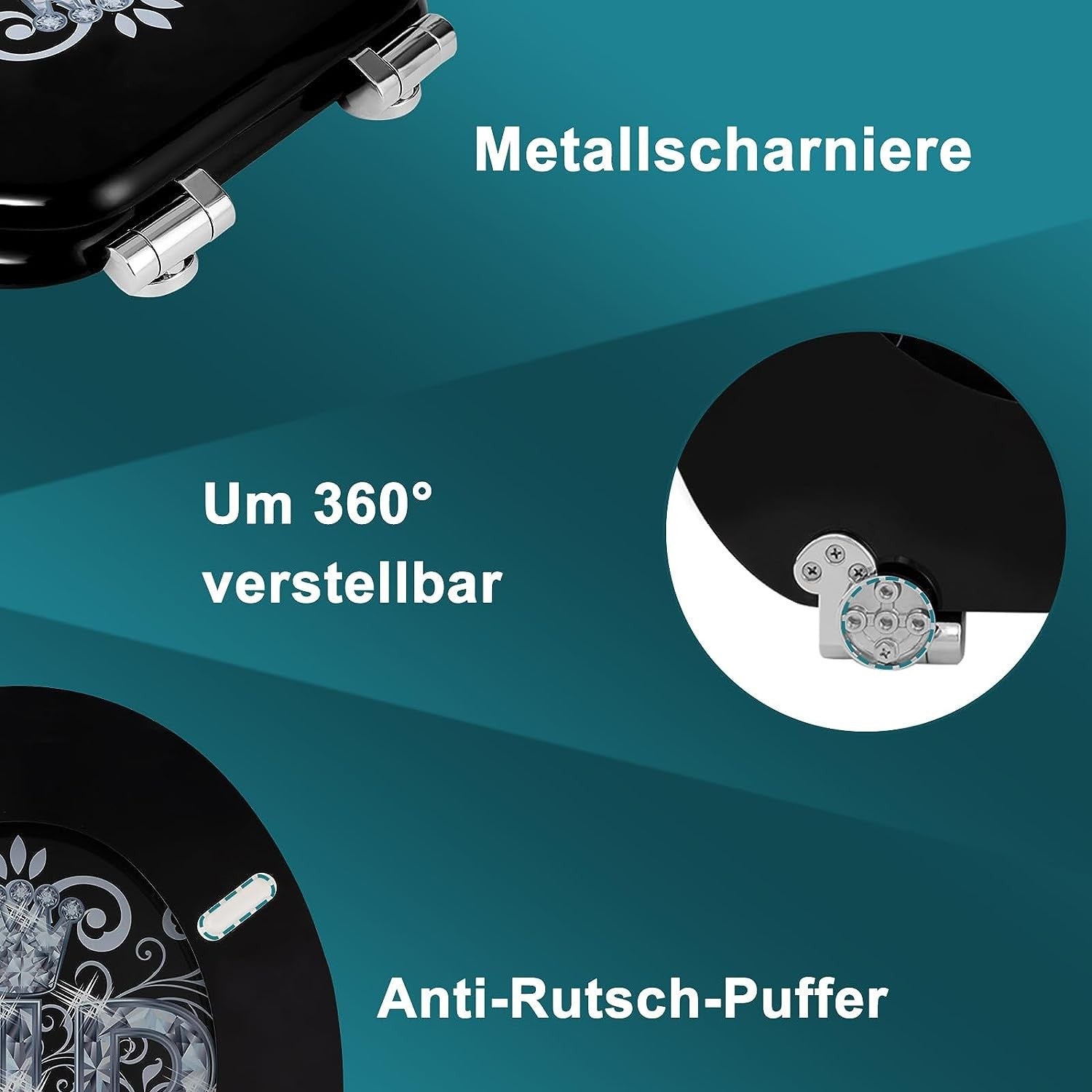 WC-Sitz Toilettensitz mit Absenkautomatik MDF Holzkern Softclose Scharnier - Palo24