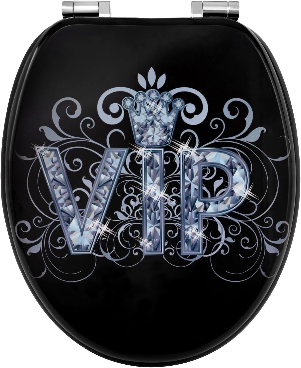 WC-Sitz Toilettensitz mit Absenkautomatik MDF Holzkern Softclose Scharnier - Palo24