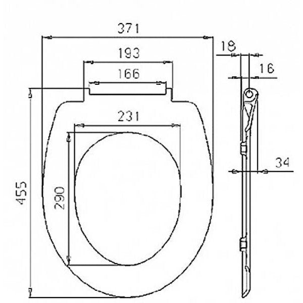 WC-Sitz aus Duroplast mit Absenkautomatik in Deco Design