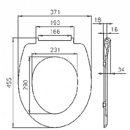 WC-Sitz aus Duroplast mit Absenkautomatik in Deco Design