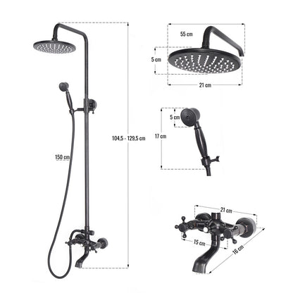 Duschhahn Brausebatterie YORK Schwarz - Palo24