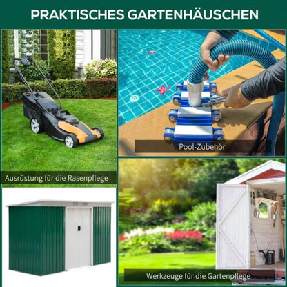 Gerätehaus Gartenhaus Geräteschuppen Dunkelgrün - Palo24
