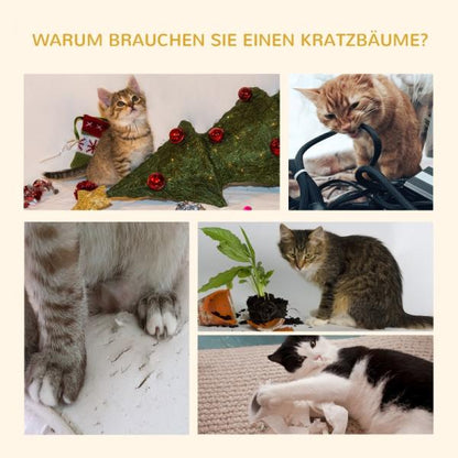 Katzenbaum Kratzbaum Katzenkratzbaum Kletterbaum Katze Sisal höhenverstellbar Grau