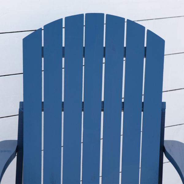 Adirondack-Gartenstuhl mit Becherhalter Gartenliege Balkonstuhl Massivholz Blau - Palo24