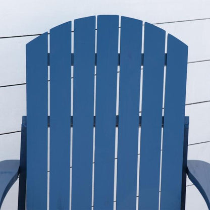 Adirondack-Gartenstuhl mit Becherhalter Gartenliege Balkonstuhl Massivholz Blau - Palo24