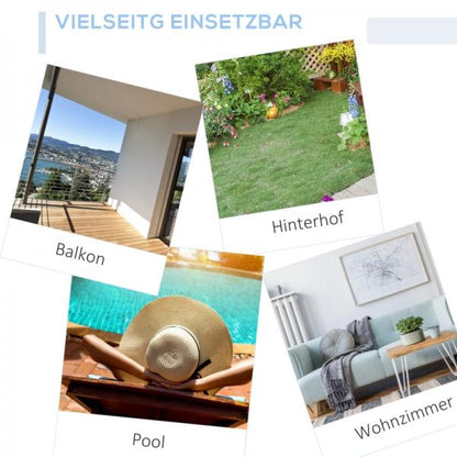 Schaukelstuhl Schwingsessel Gartenstuhl mit Kissen, Polyrattan+Metall - Palo24