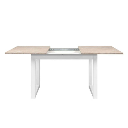 Esstisch ausziehbar 120x80 cm Sandstein Weiss - Palo24